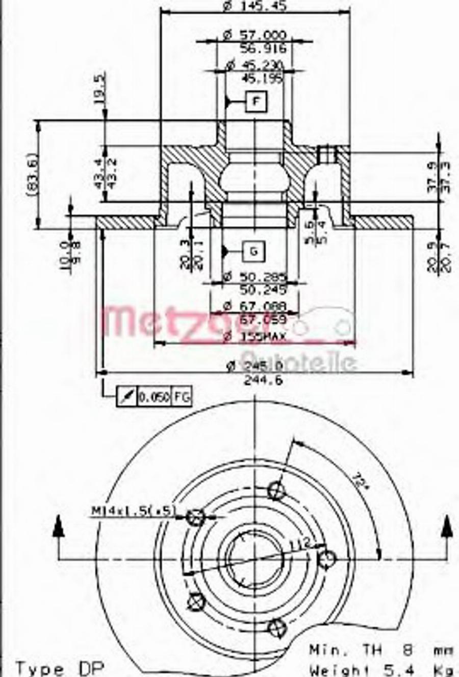 Metzger 6431.00 - Bremžu diski www.autospares.lv