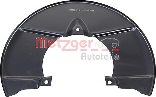 Metzger 6115505 - Dubļu sargs, Bremžu disks www.autospares.lv