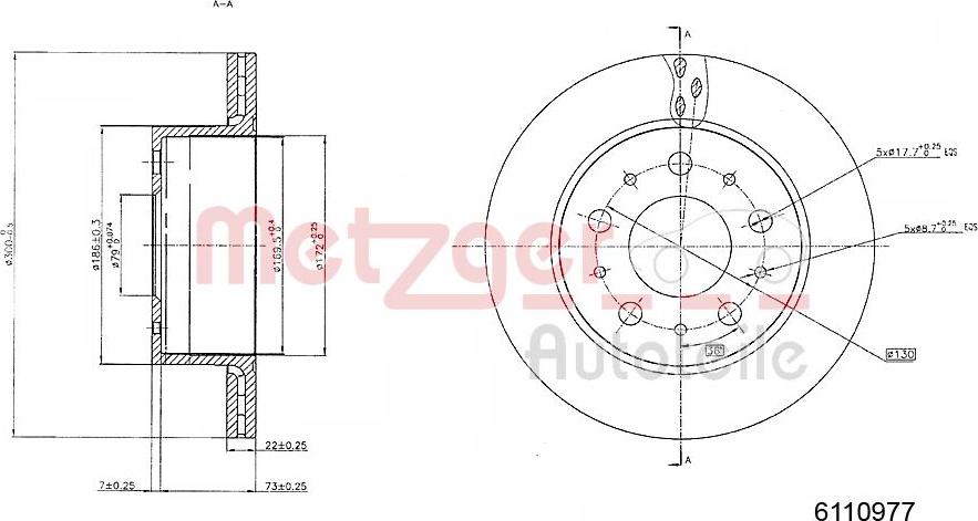 Metzger 6110977 - Bremžu diski autospares.lv