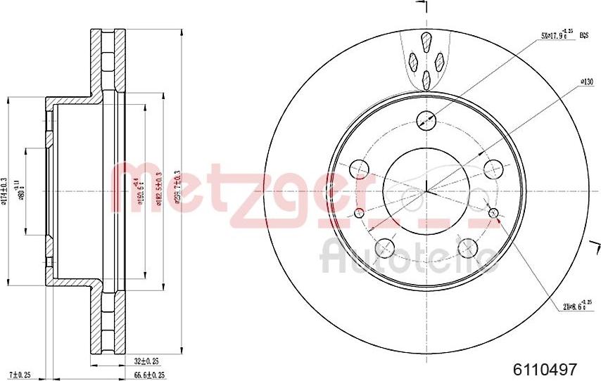 Metzger 6110497 - Bremžu diski www.autospares.lv