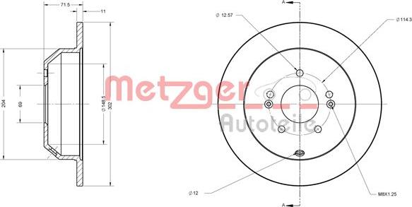 Metzger 6110460 - Bremžu diski www.autospares.lv