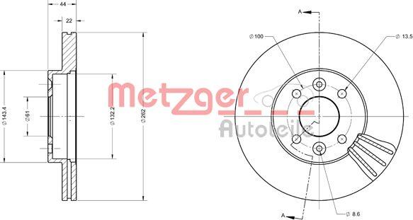 Metzger 6110406 - Bremžu diski autospares.lv