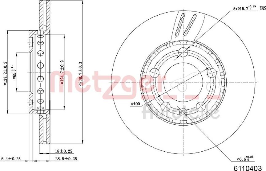 Metzger 6110403 - Bremžu diski www.autospares.lv