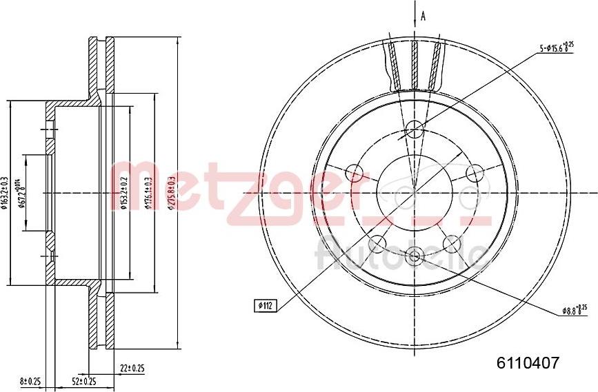 Metzger 6110407 - Brake Disc www.autospares.lv