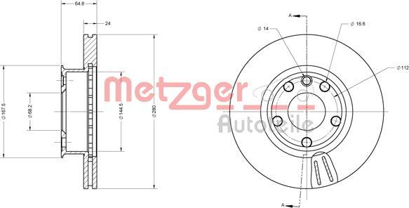 Metzger 6110484 - Bremžu diski www.autospares.lv