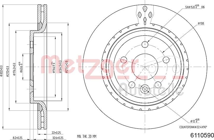 Metzger 6110590 - Bremžu diski www.autospares.lv