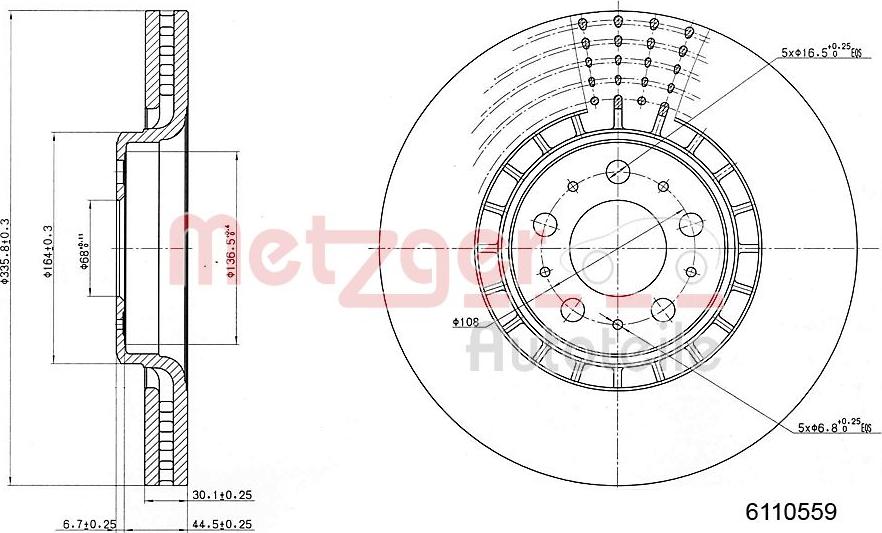 Metzger 6110559 - Bremžu diski www.autospares.lv