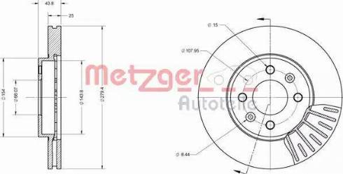 Metzger 6110552 - Bremžu diski www.autospares.lv