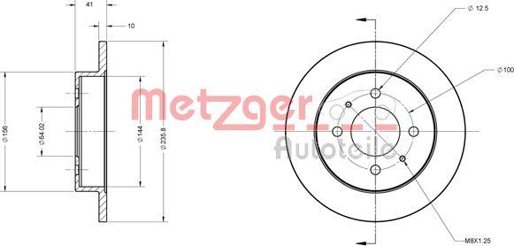 Metzger 6110509 - Bremžu diski www.autospares.lv