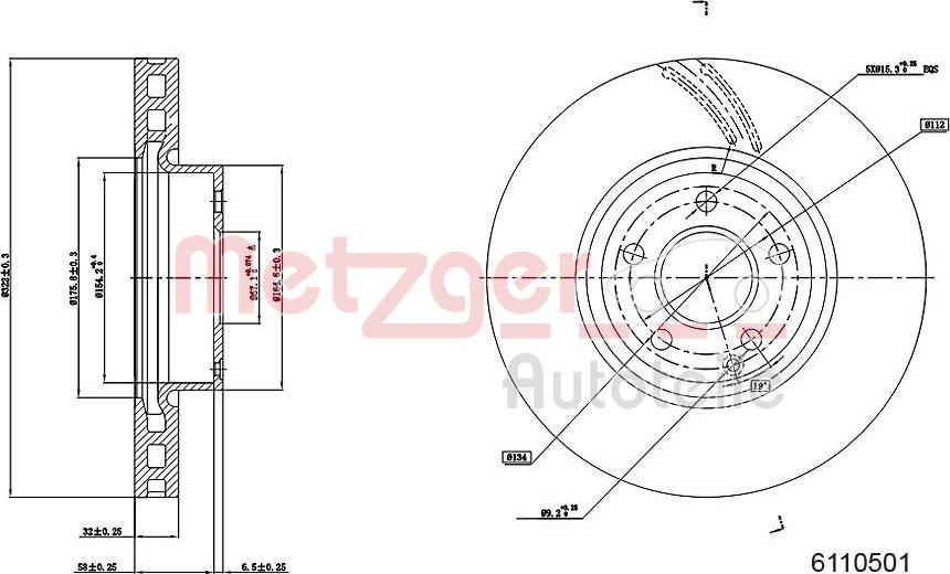 Metzger 6110501 - Bremžu diski www.autospares.lv