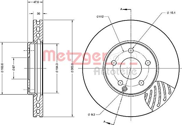 Metzger 6110587 - Bremžu diski www.autospares.lv