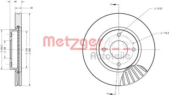 Metzger 6110578 - Bremžu diski www.autospares.lv