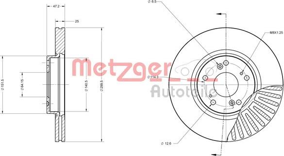 Metzger 6110572 - Bremžu diski www.autospares.lv