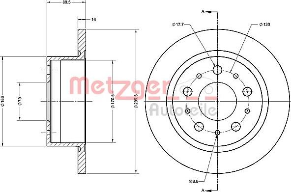 Metzger 6110647 - Bremžu diski www.autospares.lv