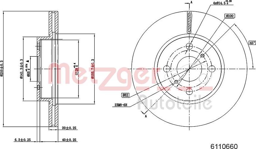 Metzger 6110660 - Bremžu diski autospares.lv