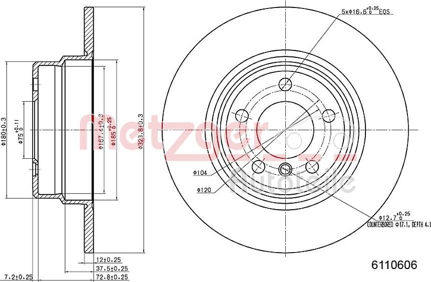 Metzger 6110606 - Bremžu diski www.autospares.lv