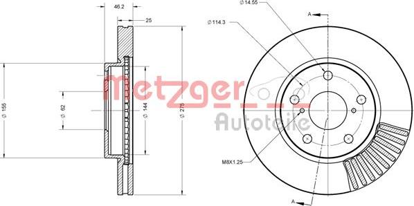 Metzger 6110611 - Bremžu diski autospares.lv