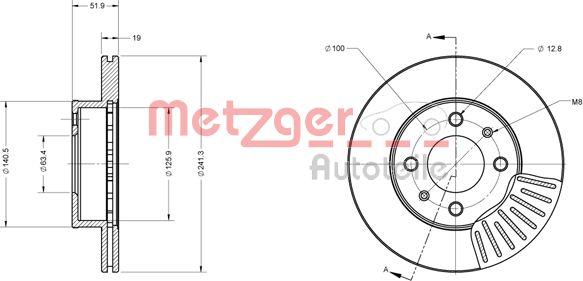 Metzger 6110618 - Bremžu diski www.autospares.lv