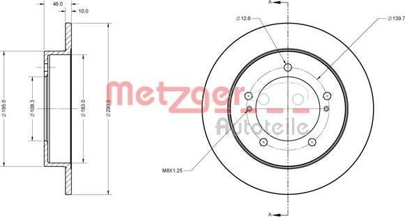 Metzger 6110685 - Bremžu diski www.autospares.lv