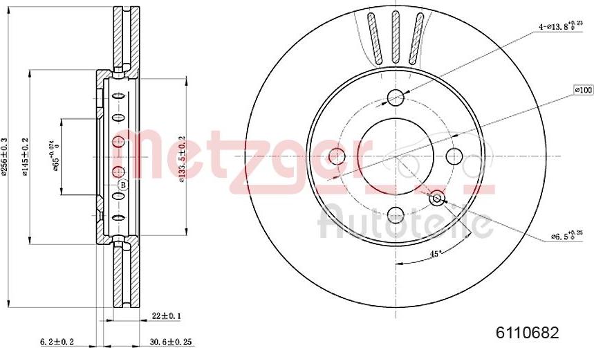 Metzger 6110682 - Brake Disc www.autospares.lv