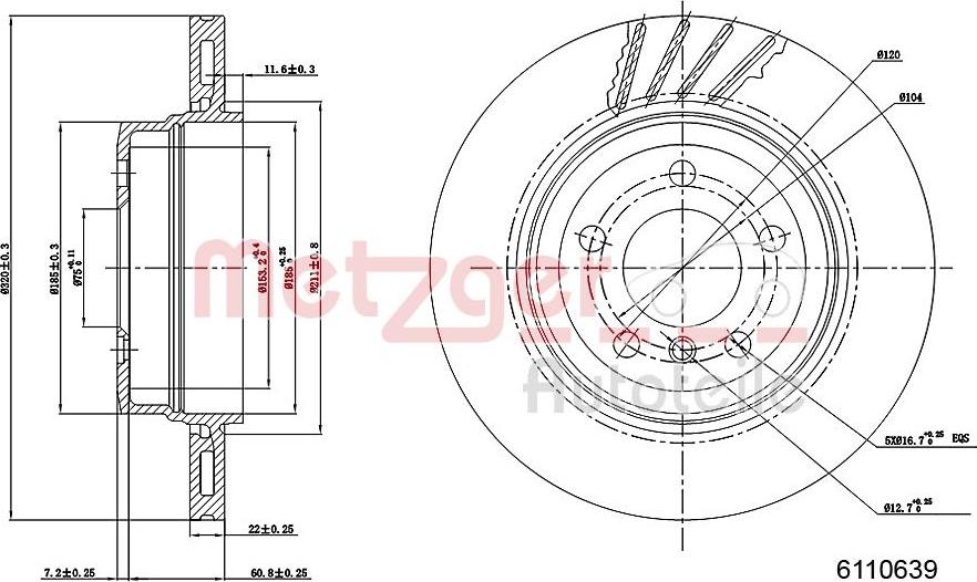 Metzger 6110639 - Bremžu diski www.autospares.lv