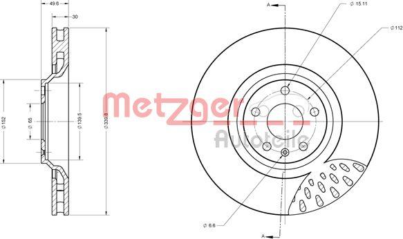 Metzger 6110631 - Bremžu diski www.autospares.lv