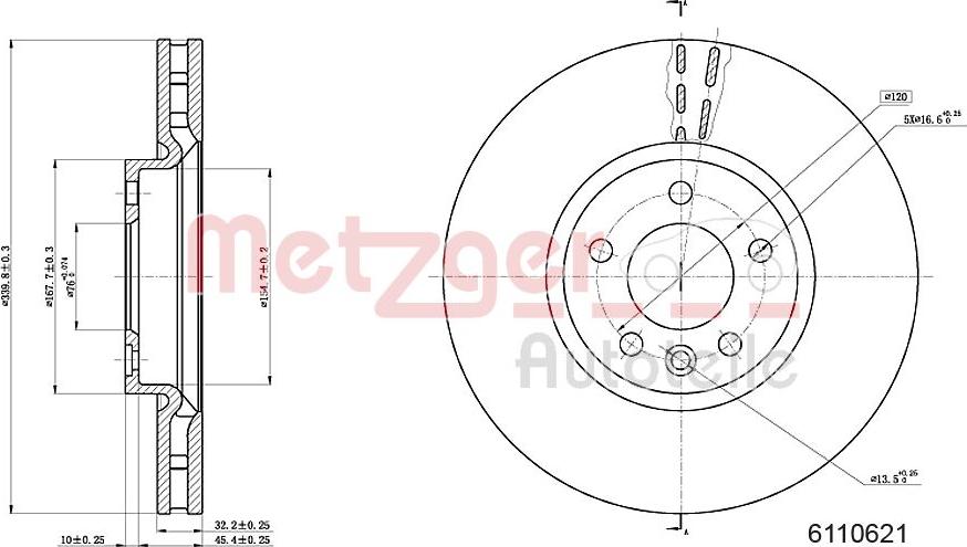 Metzger 6110621 - Bremžu diski www.autospares.lv