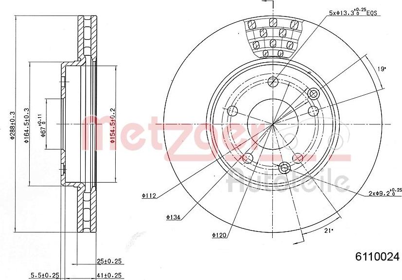 Metzger 6110024 - Bremžu diski www.autospares.lv