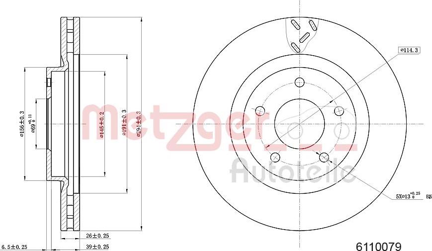 Metzger 6110079 - Bremžu diski www.autospares.lv