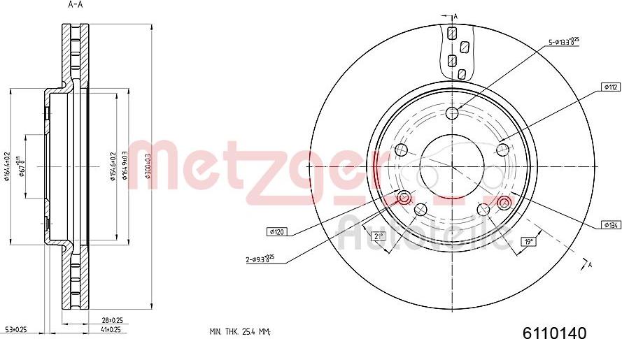 Metzger 6110140 - Bremžu diski www.autospares.lv