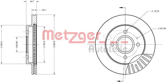 Metzger 6110157 - Bremžu diski www.autospares.lv