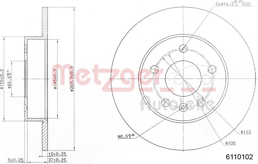 Metzger 6110102 - Bremžu diski autospares.lv