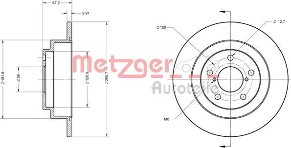 Metzger 6110110 - Bremžu diski www.autospares.lv