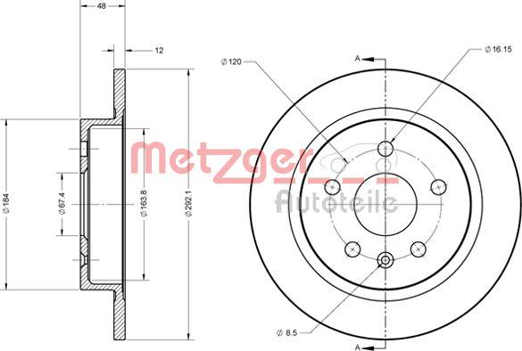 Metzger 6110188 - Bremžu diski www.autospares.lv