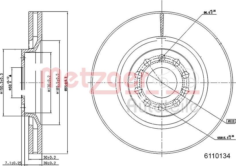 Metzger 6110134 - Bremžu diski autospares.lv