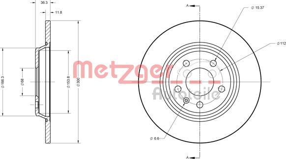 Metzger 6110125 - Тормозной диск www.autospares.lv