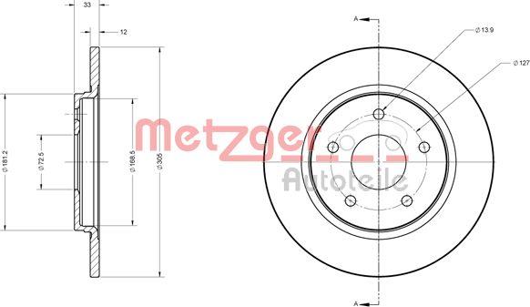 Metzger 6110120 - Bremžu diski autospares.lv