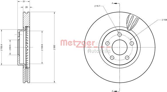 Metzger 6110814 - Bremžu diski autospares.lv