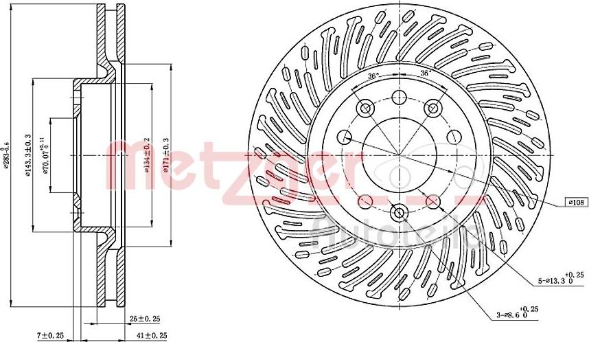 Metzger 6110839 - Bremžu diski autospares.lv