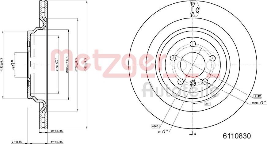 Metzger 6110830 - Bremžu diski www.autospares.lv