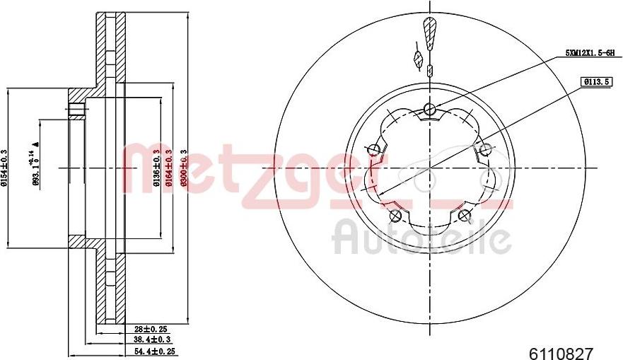 Metzger 6110827 - Bremžu diski www.autospares.lv