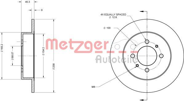 Metzger 6110398 - Bremžu diski www.autospares.lv