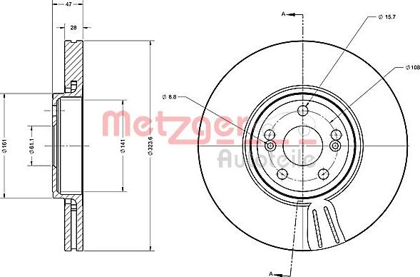 Metzger 6110349 - Bremžu diski www.autospares.lv