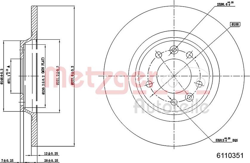 Metzger 6110351 - Bremžu diski autospares.lv