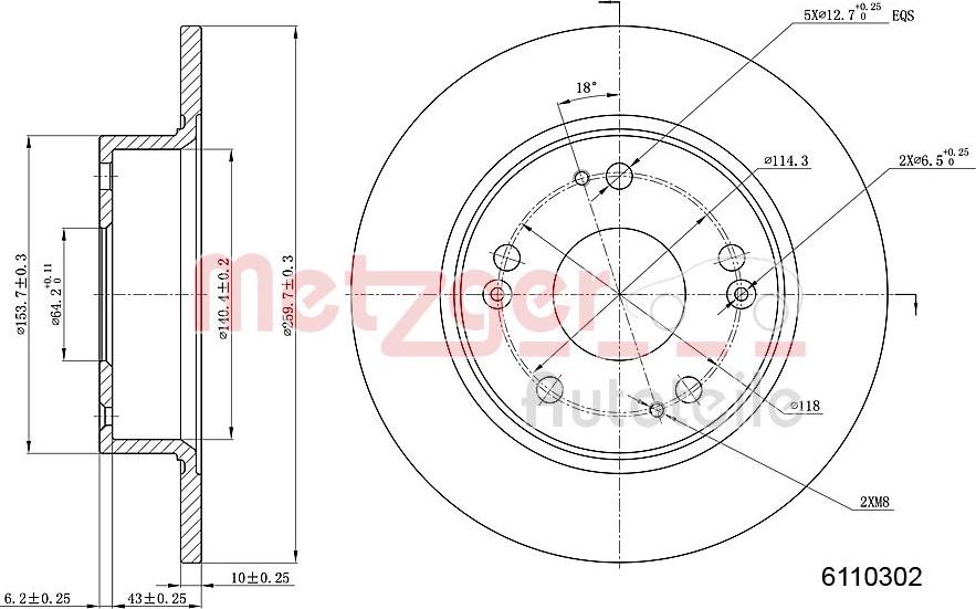 Metzger 6110302 - Bremžu diski www.autospares.lv