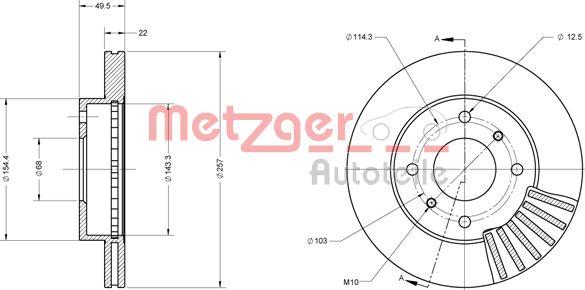 Metzger 6110312 - Bremžu diski autospares.lv