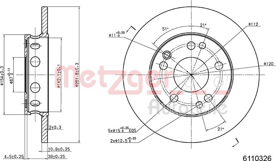 Metzger 6110326 - Bremžu diski www.autospares.lv