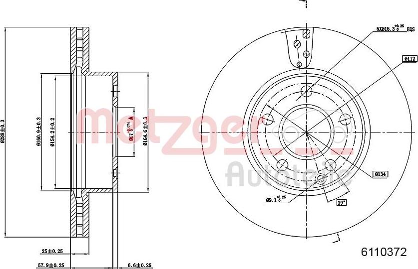 Metzger 6110327 - Bremžu diski www.autospares.lv