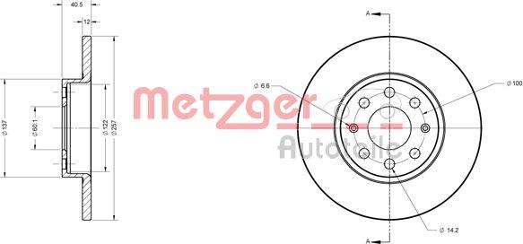 Metzger 6110246 - Bremžu diski www.autospares.lv