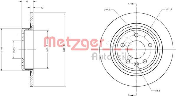 Metzger 6110247 - Bremžu diski www.autospares.lv